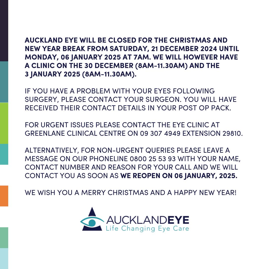 Auckland Eye Christmas Period